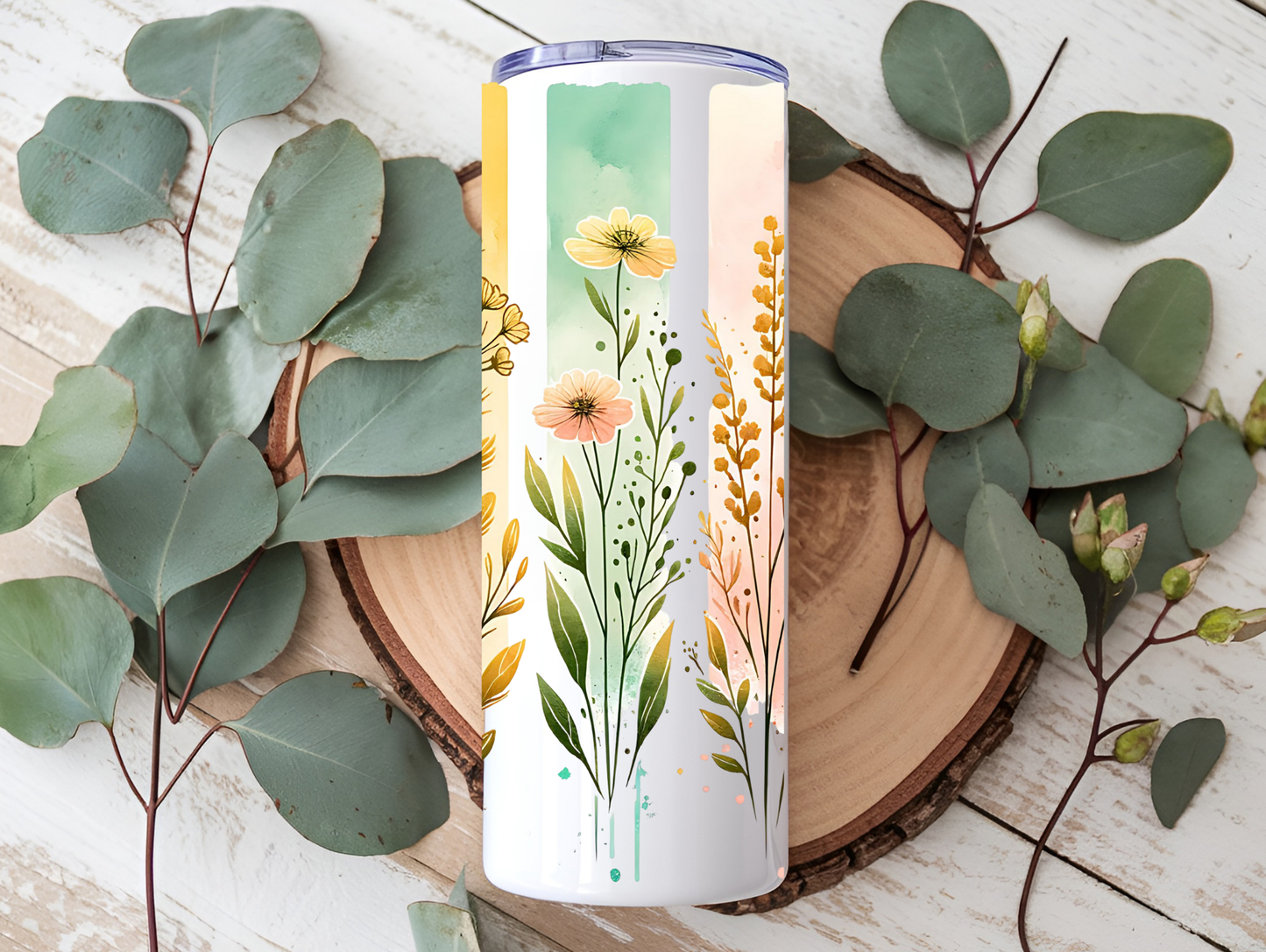Just Breathe Flower 20oz Tumbler