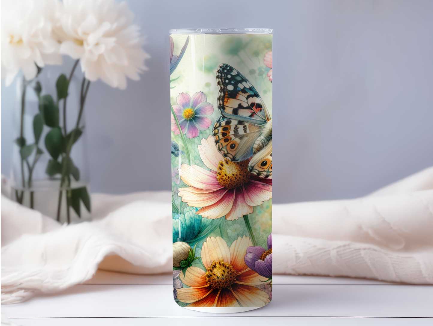 Butterfly and Wildflowers 20oz Tumbler
