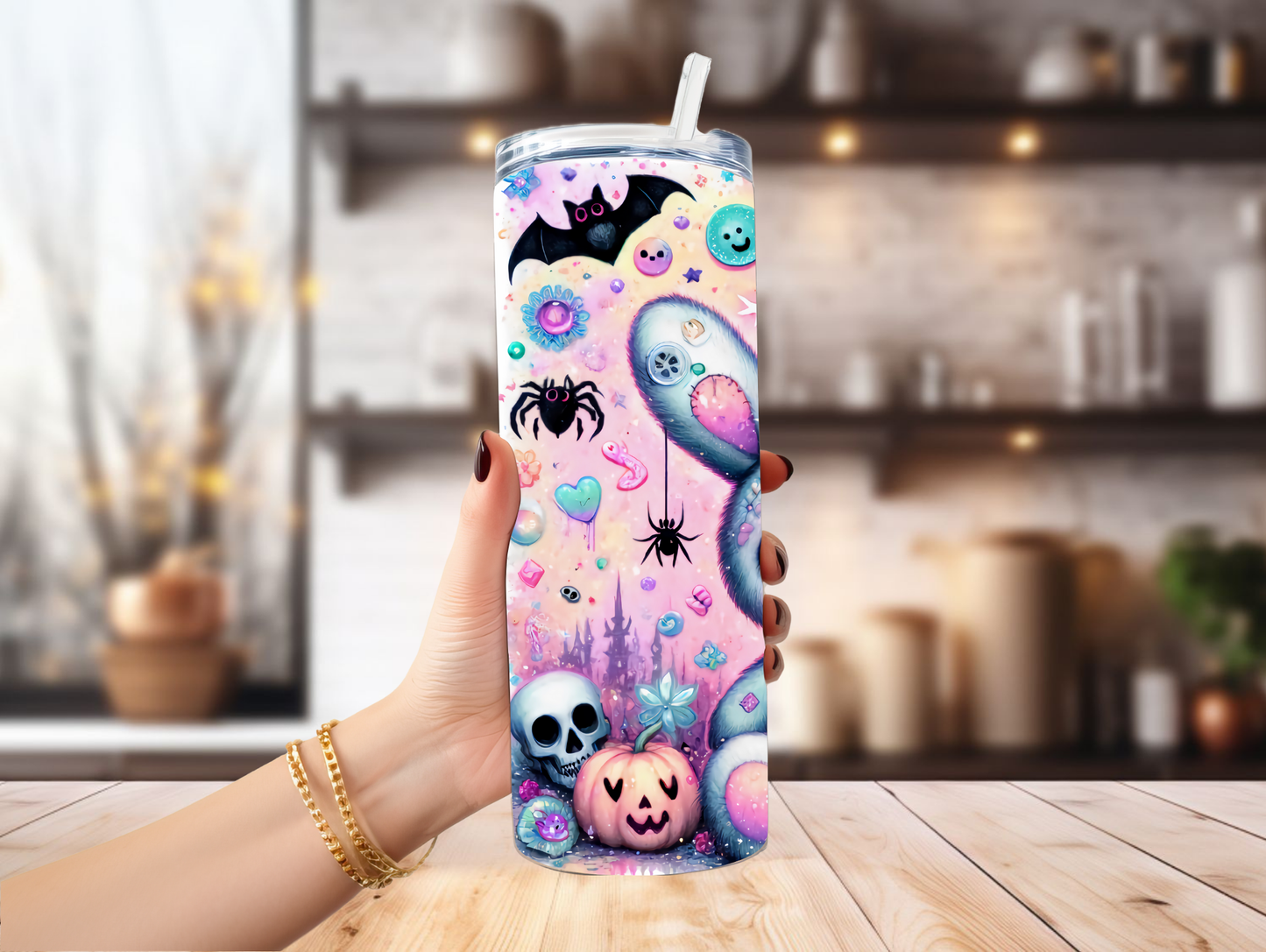 Cute & Creepy Halloween Bunny 20oz Tumbler