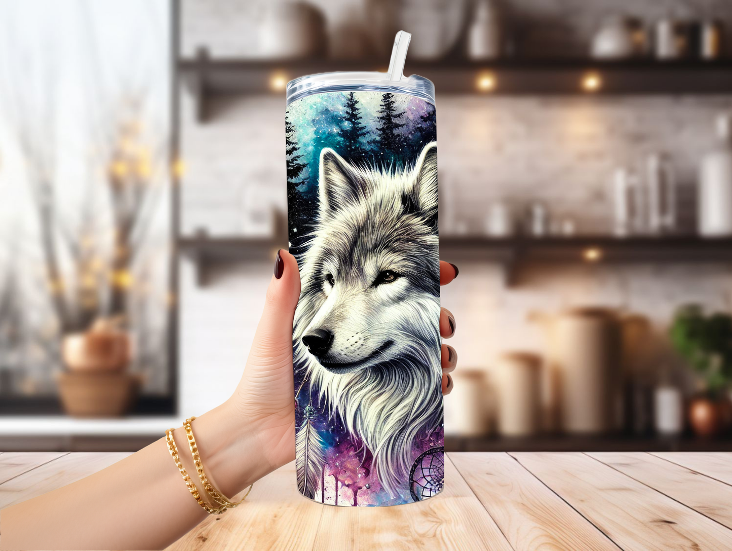 Wolf & Dream Catcher 20oz Tumbler