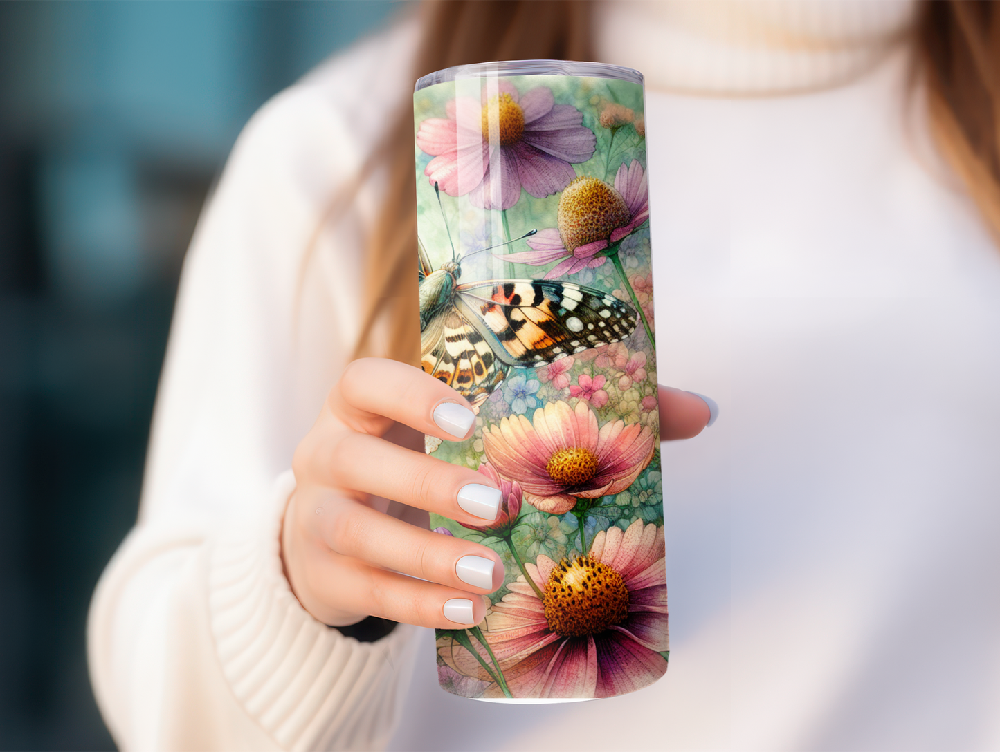 Butterfly and Wildflowers 20oz Tumbler