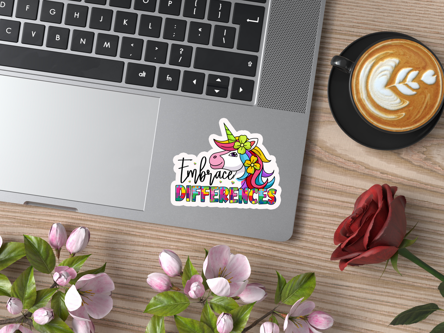 Autism Embrace Differences Unicorn Sticker
