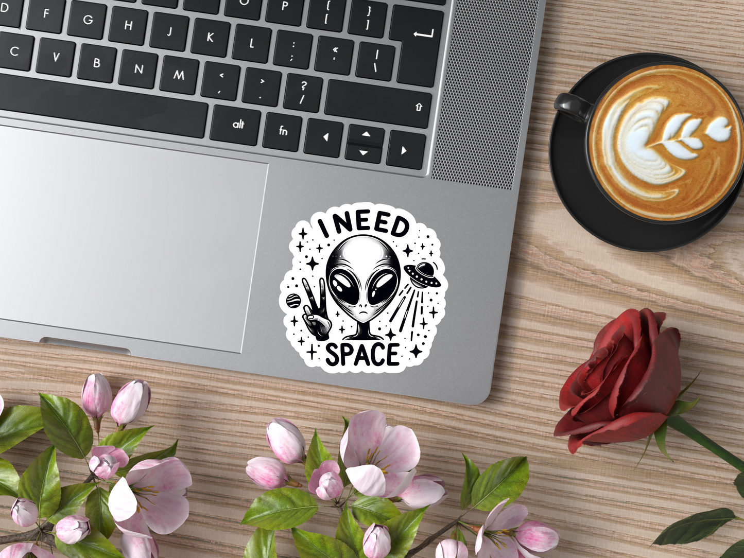 I Need Space Alien Sticker