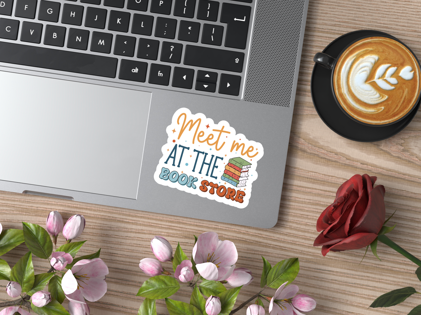 Retro Meet Me At The Book Store Sticker
