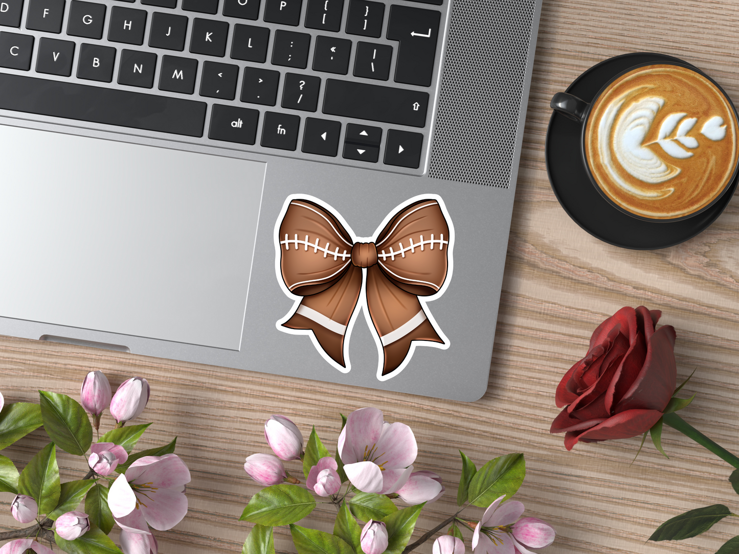 Football Bow Sticker
