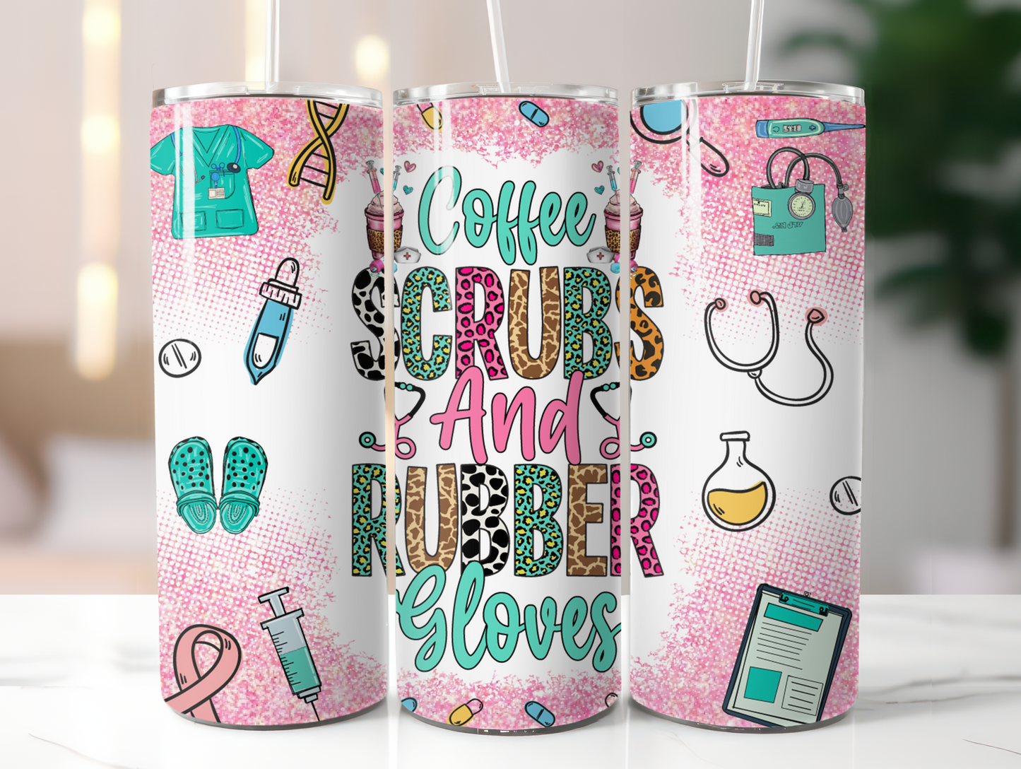 Coffee Scrubs & Rubber Gloves 20oz Tumbler
