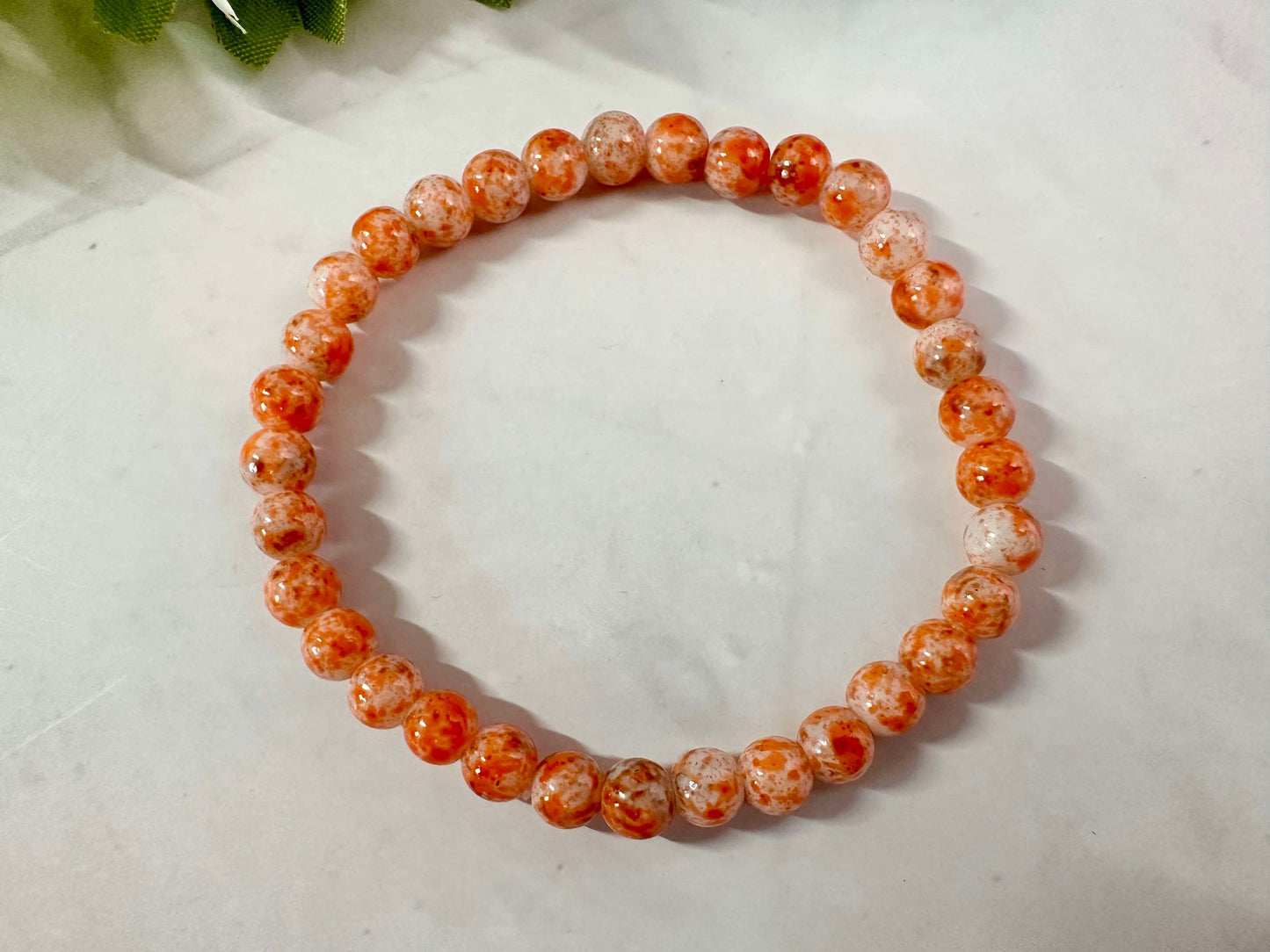 Burnt Orange Stretch Bracelet