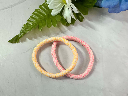 Glow In The Dark Heishi Stretch Bracelet