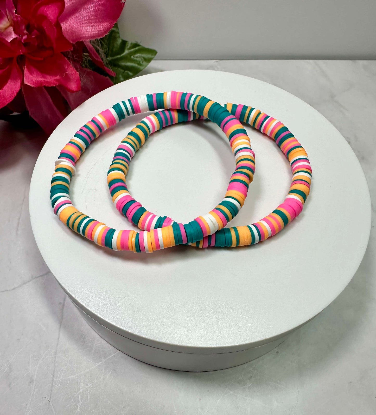 Tropical Sunset Heishi Bracelet
