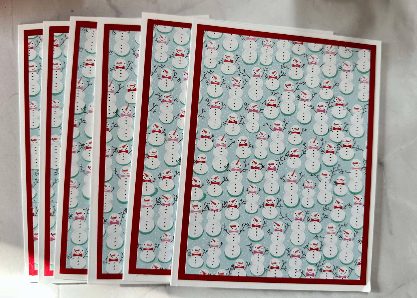 Tiny Snowman Blank Notecards
