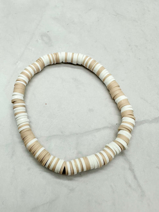 Sand Dunes Clay Beaded Stretch Bracelet