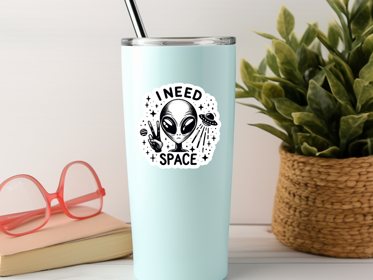 I Need Space Alien Sticker