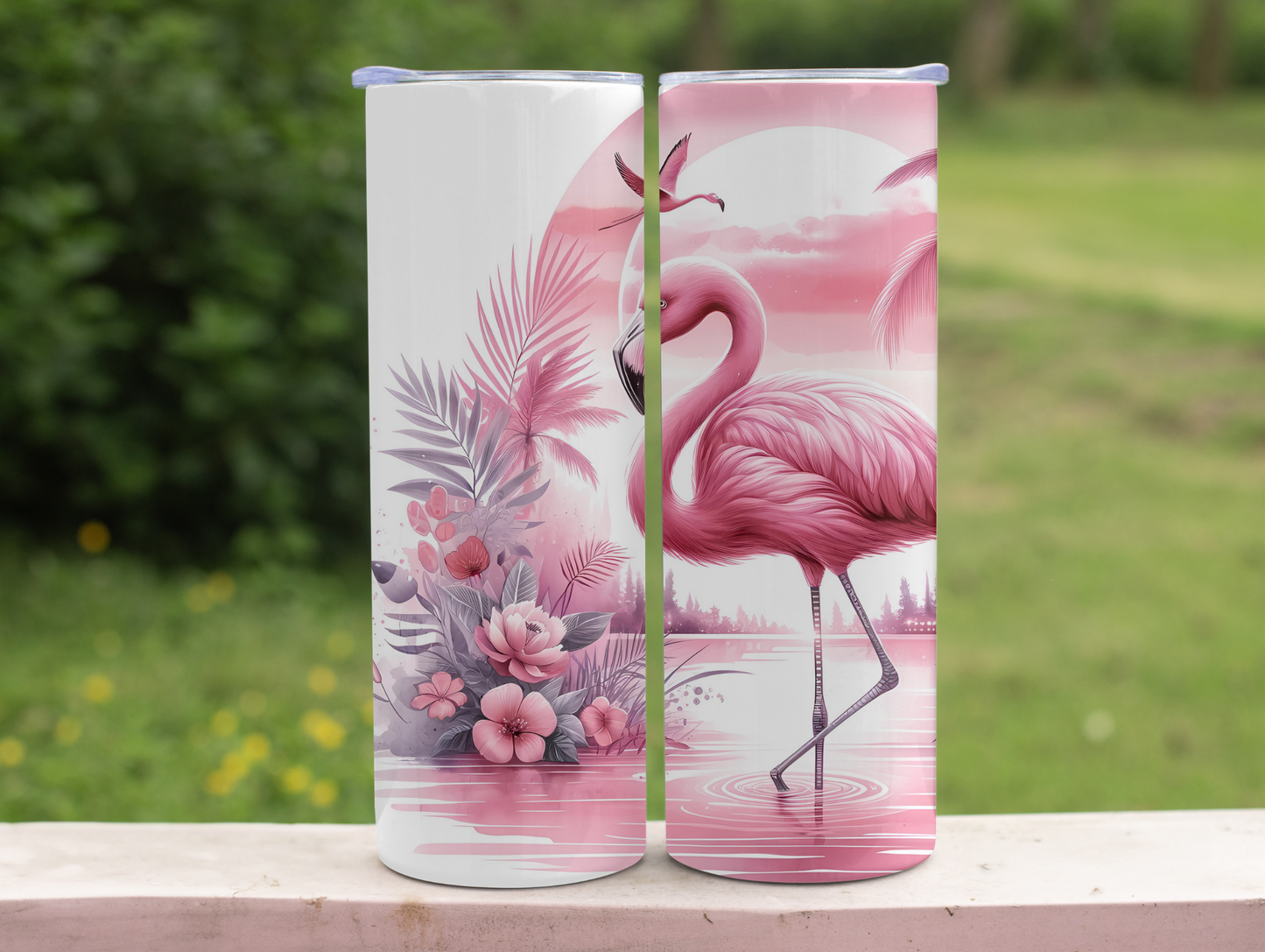Tropical Pink Flamingo 20oz Tumbler