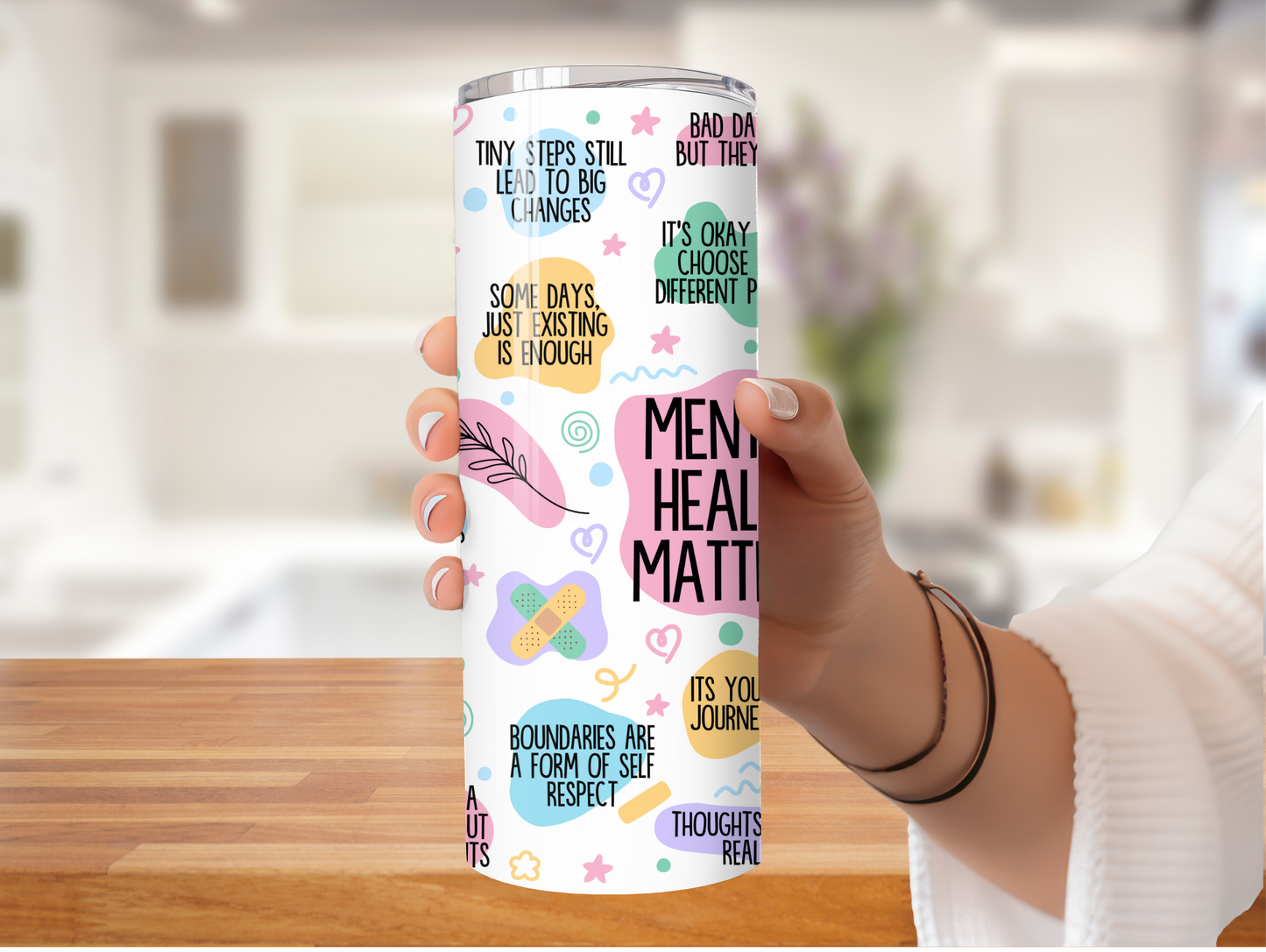 Mental Health Matters Affirmations 20oz Tumbler