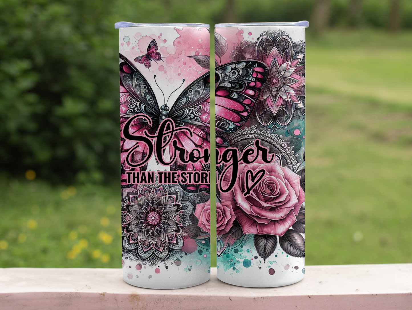 Butterfly Stronger Than The Storm 20oz Tumbler