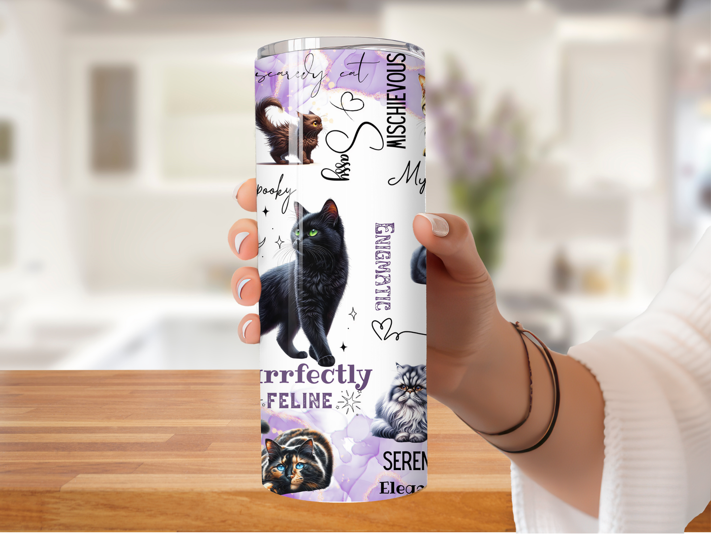 Purple Cat 20oz Tumbler