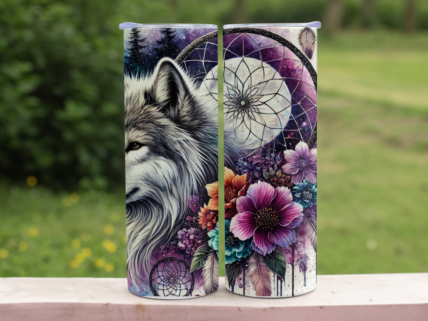Wolf & Dream Catcher 20oz Tumbler