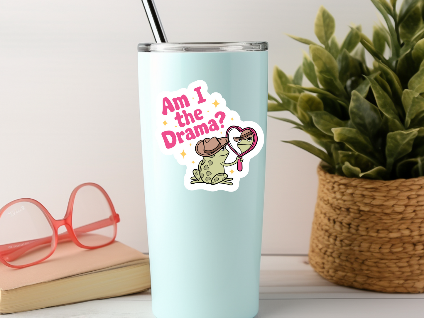 Am I The Drama Frog Sticker