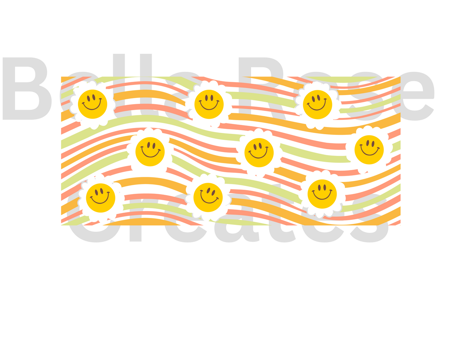Retro Smiley Face Flower 16oz Glass Cup