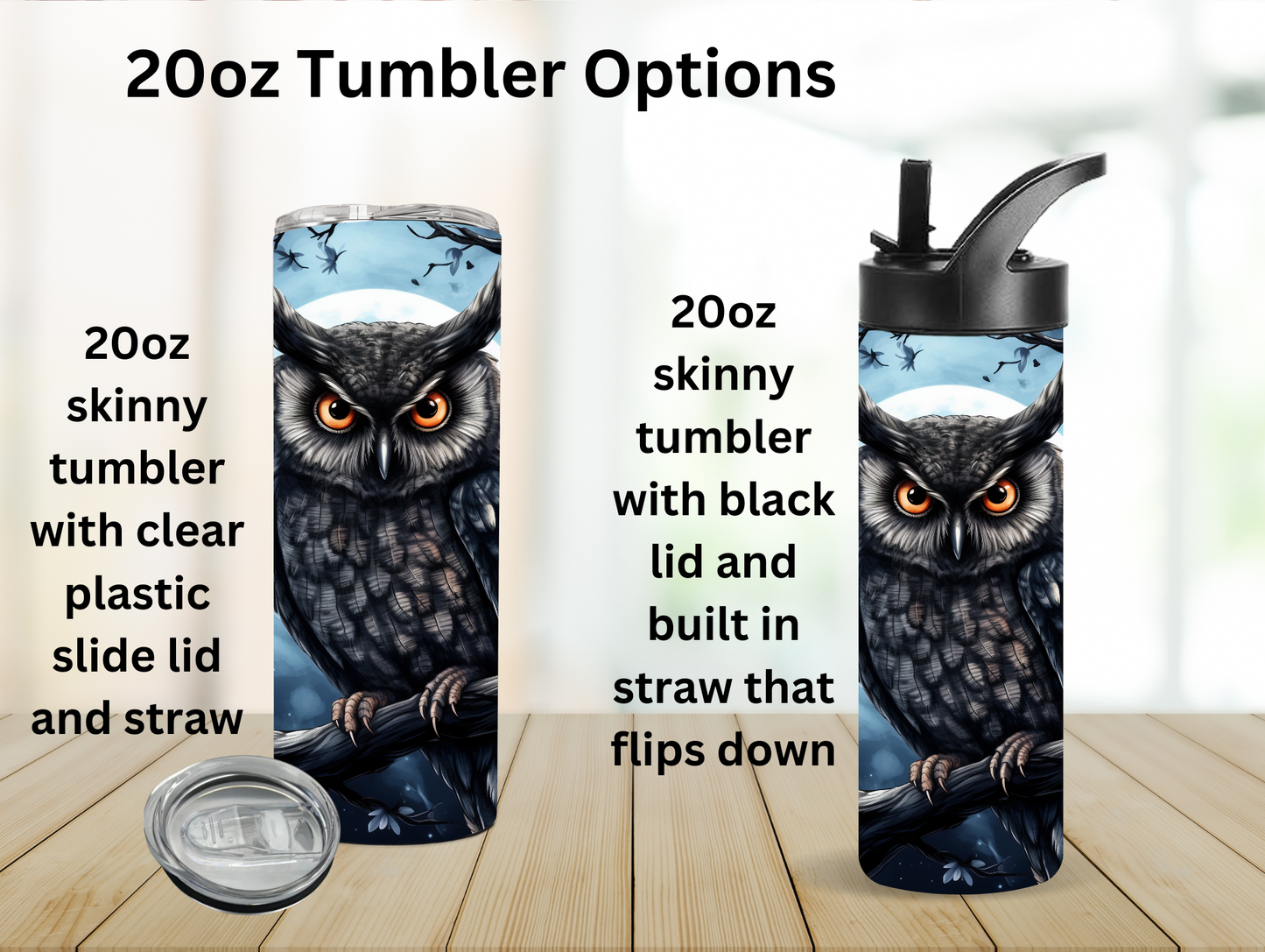 Night Scene Owl 20oz Tumbler