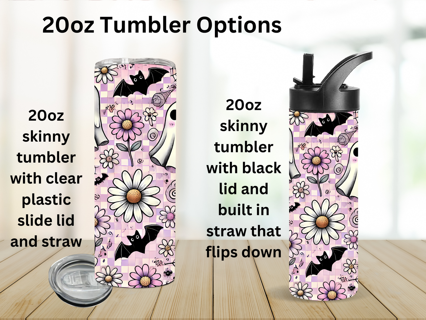 Purple Retro Halloween Ghosts 20oz Tumbler