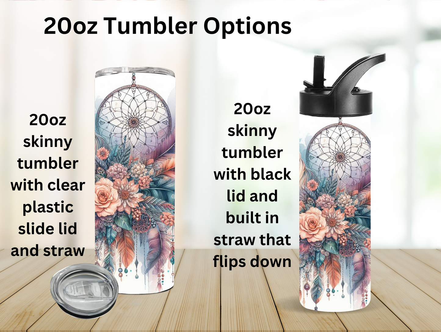 White Horse & Dream Catcher 20oz Tumbler