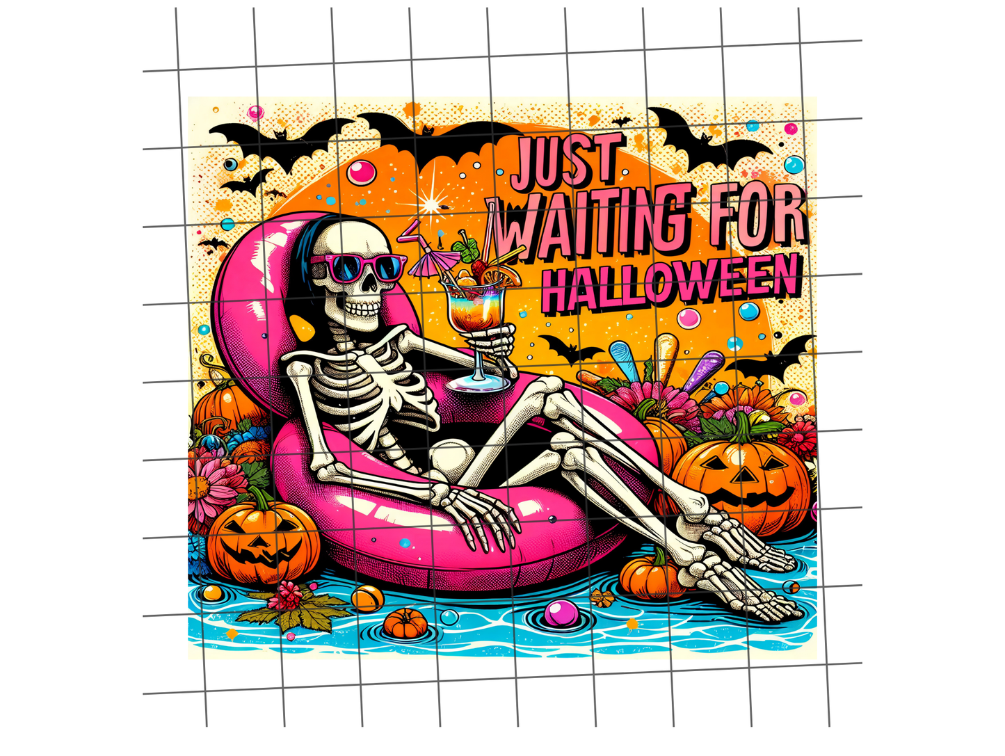 Waiting For Halloween Skeleton-Tube 20oz Tumbler