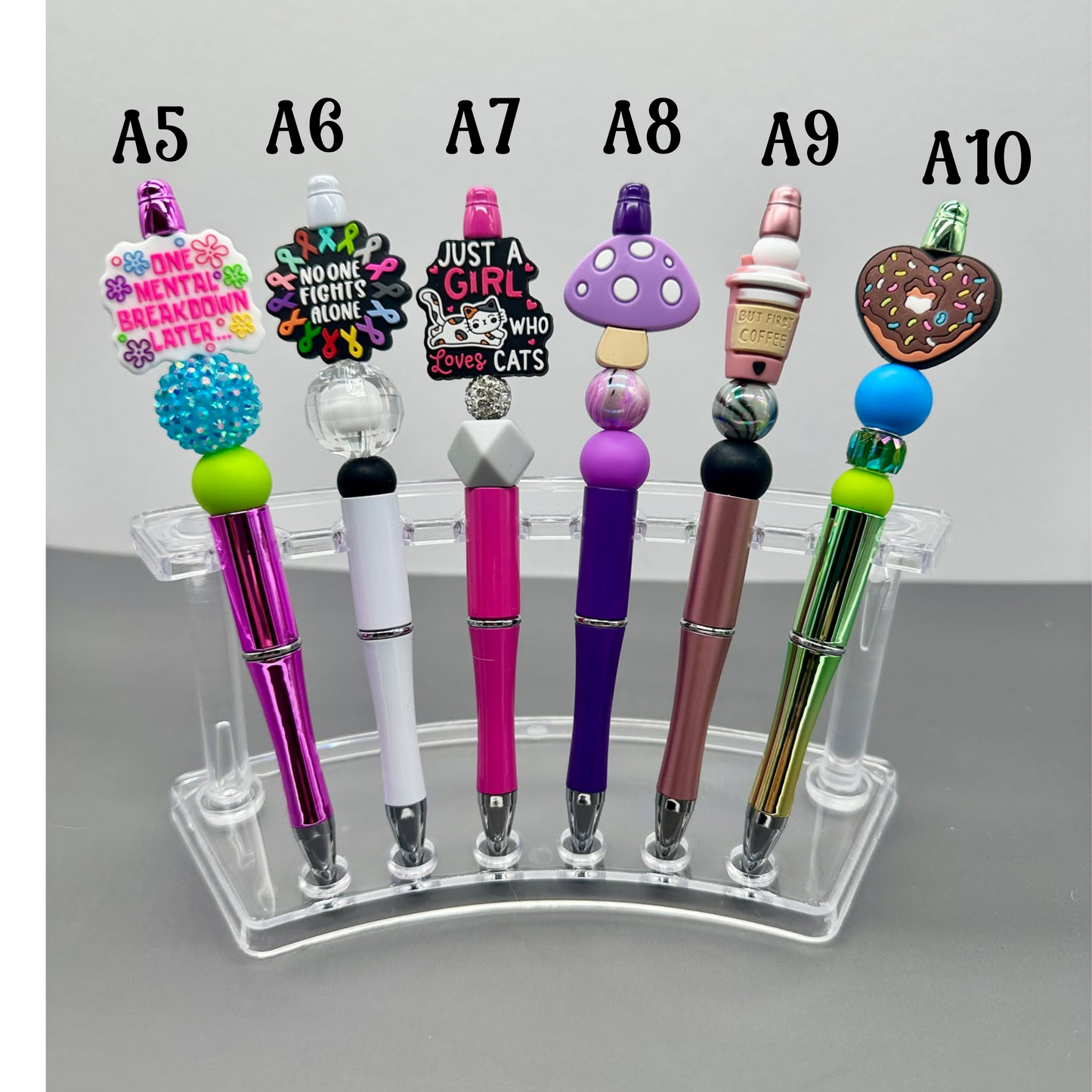 Beaded Pens W/Silicone Focal Beads_2