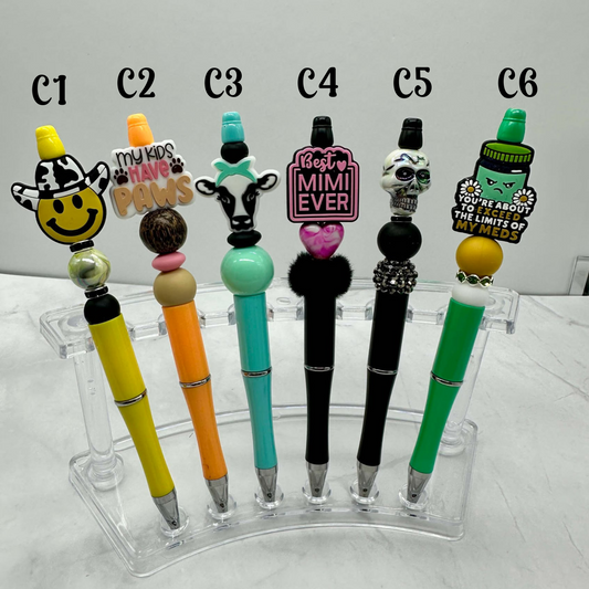 Beaded Pens W/Silicone Focal Beads_4