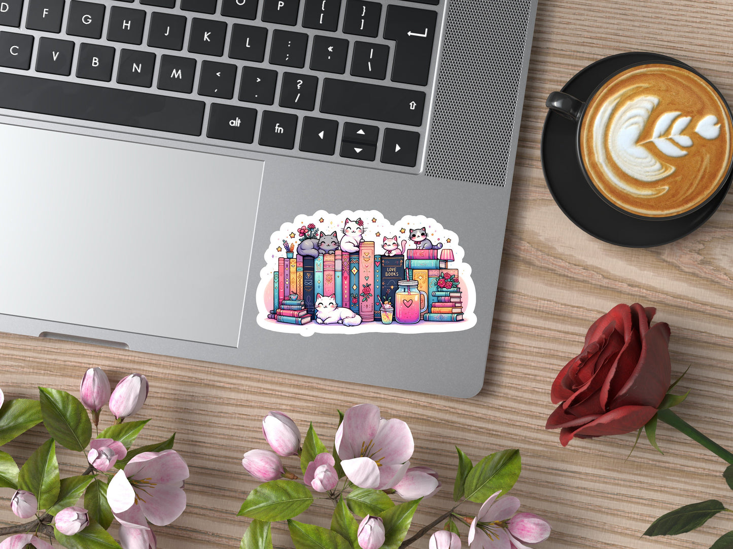 Cats and Books Sticker