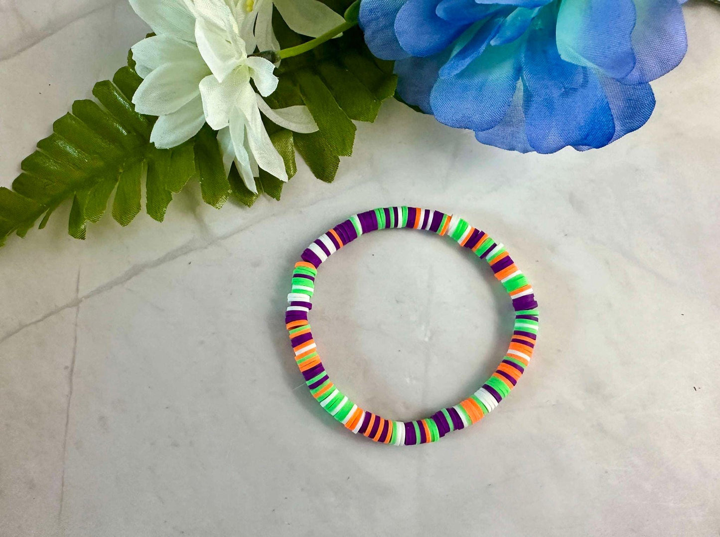 Single Strand Halloween Polymer Clay Bracelet