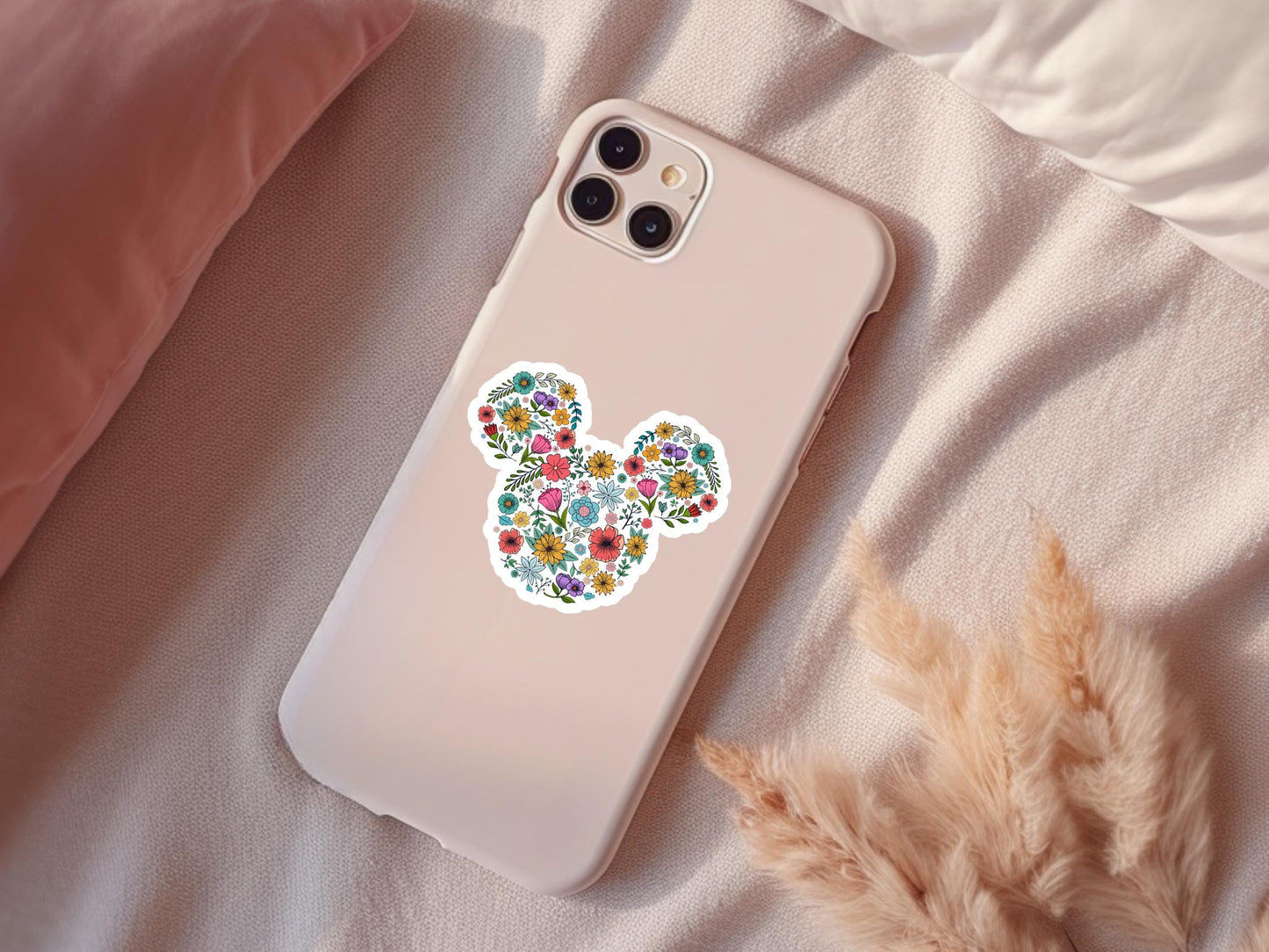 Floral Mouse Ears Sticker