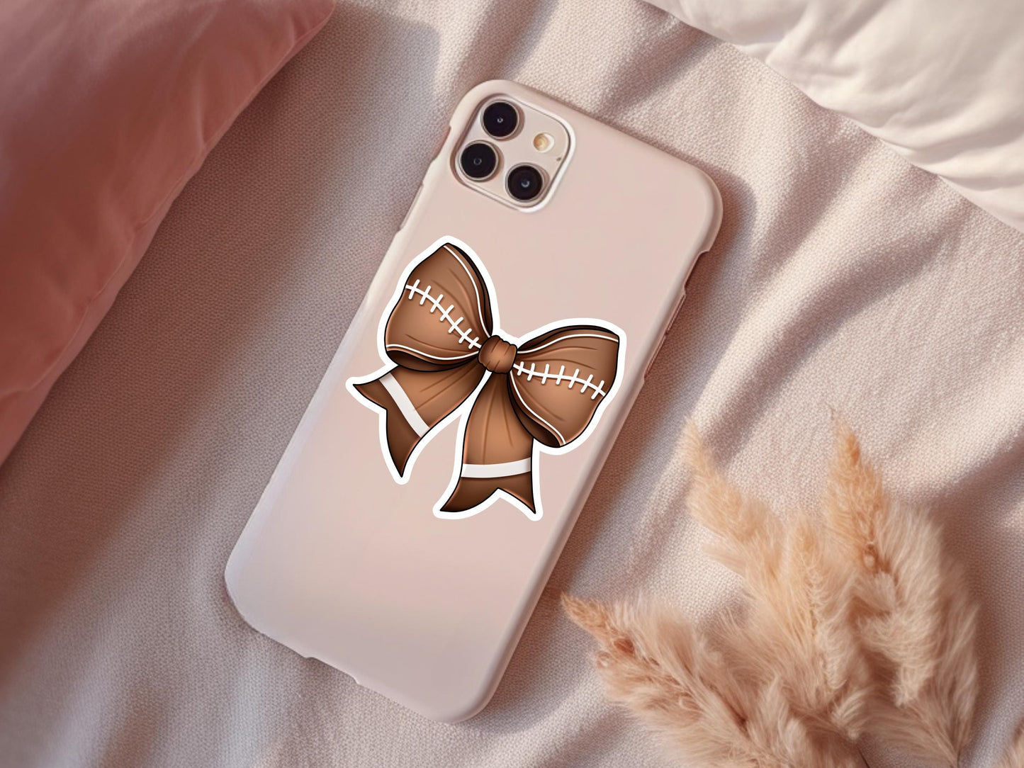 Football Bow Sticker