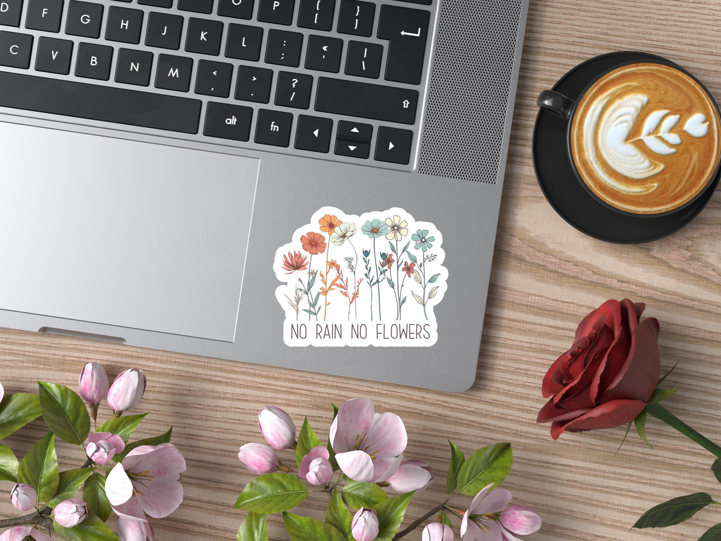 No Rain No Flowers Mental Health Sticker