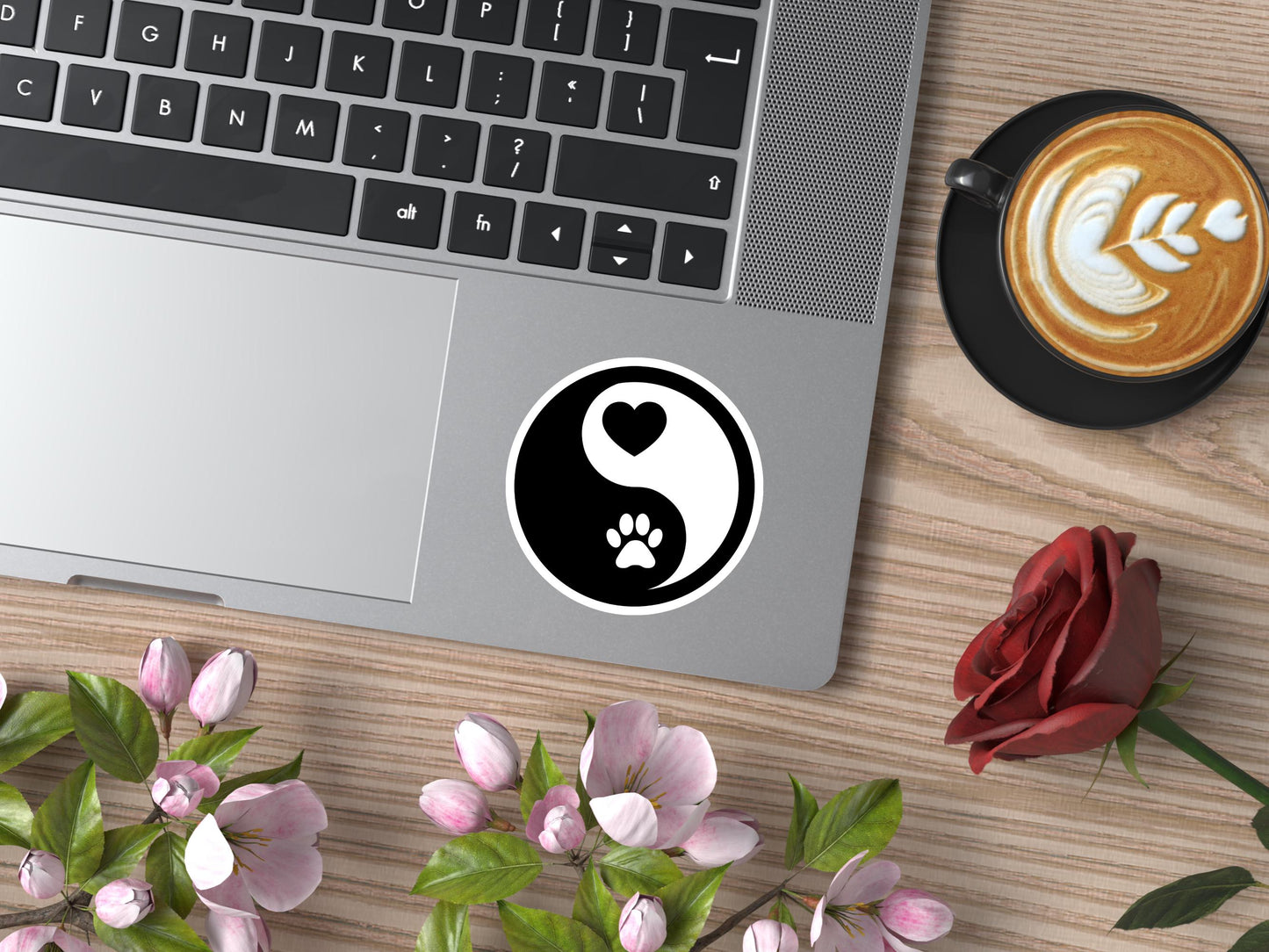 Yin Yang Dog Sticker