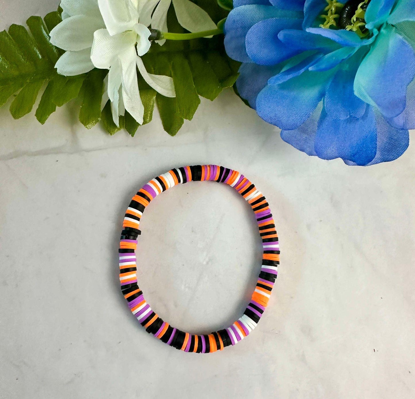 Single Strand Halloween Polymer Clay Bracelet