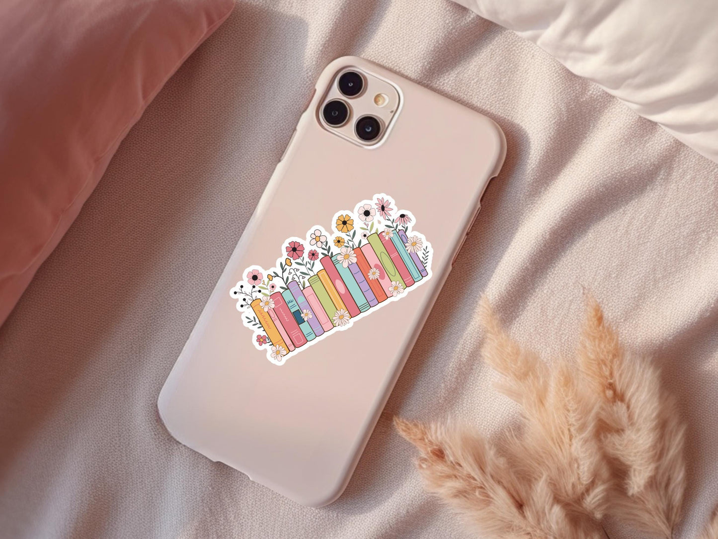 Books and Flowers Sticker