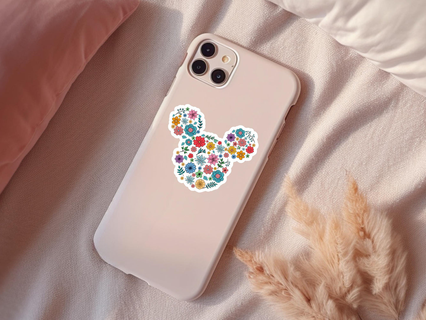 Floral Mouse Ears Sticker