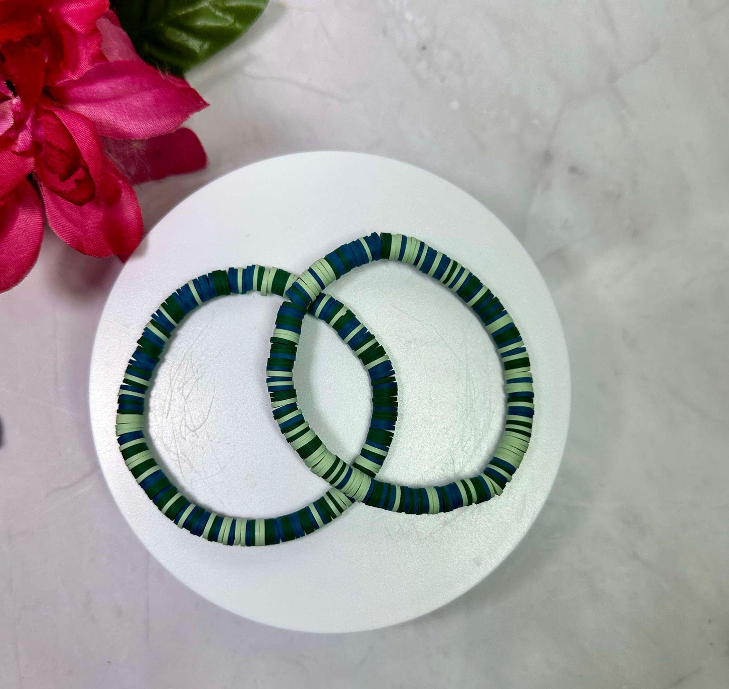 Single Strand Heishi Polymer Clay Bracelet