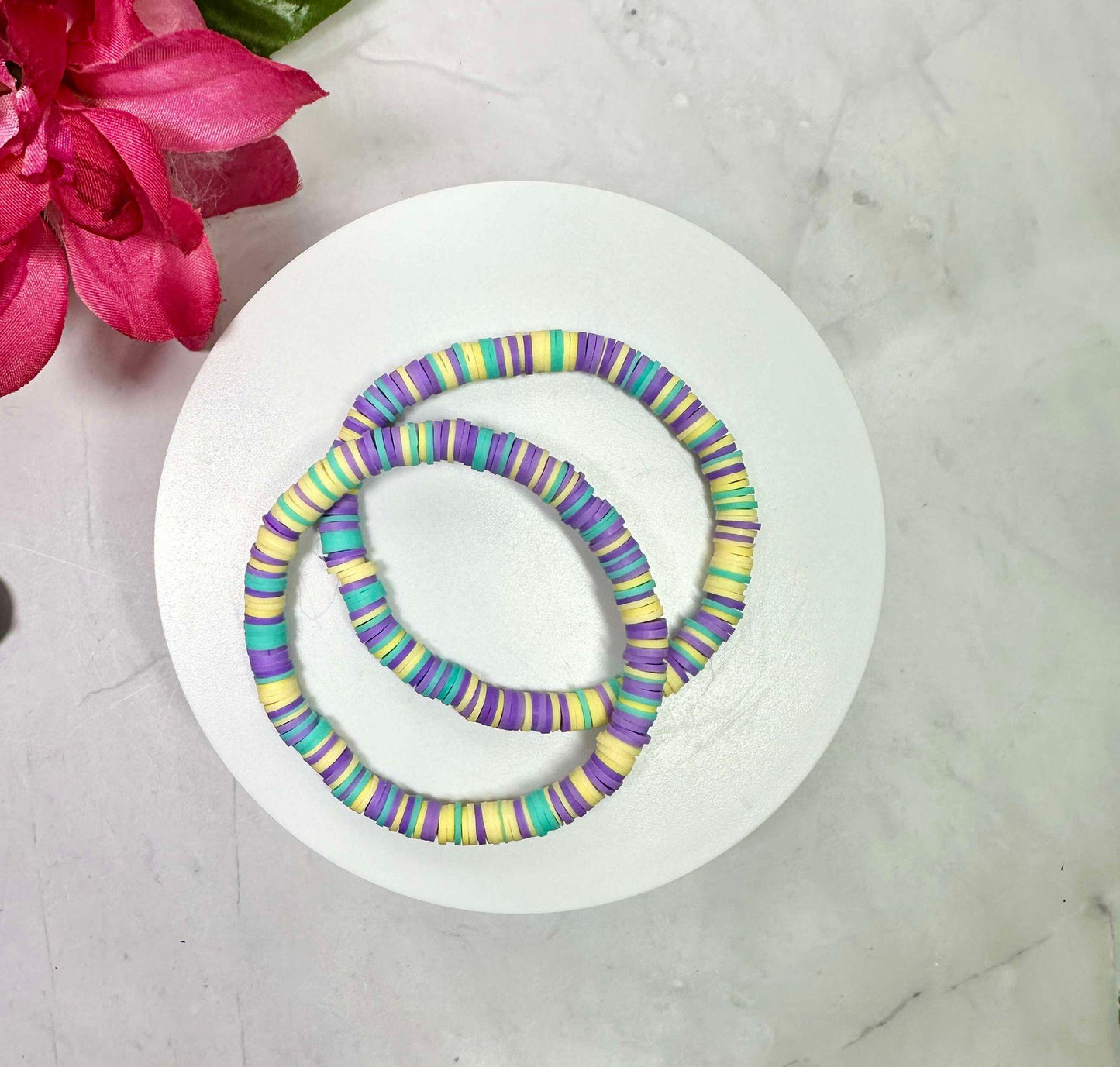 Single Strand Heishi Polymer Clay Bracelet