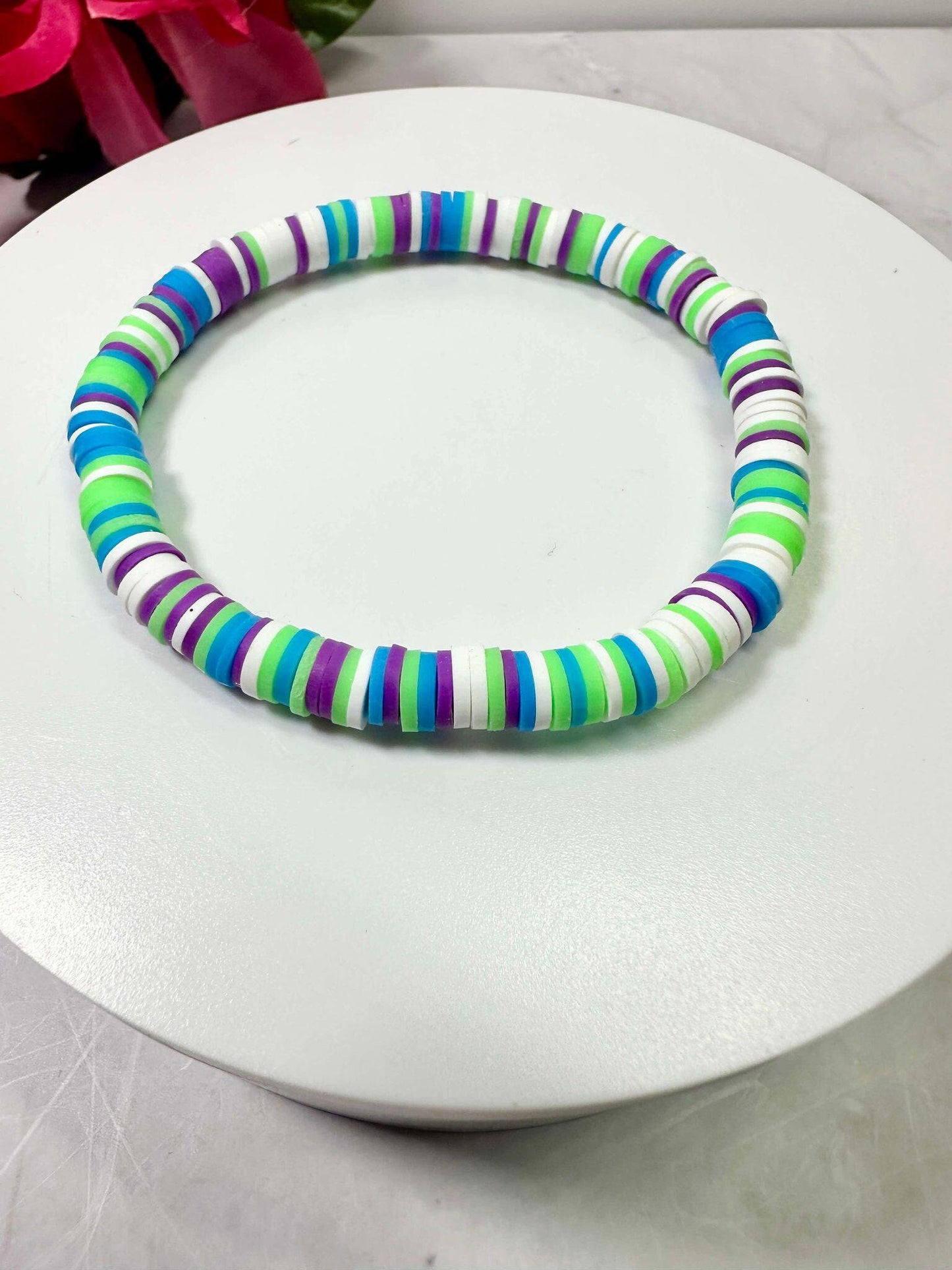 Single Strand Heishi Polymer Clay Bracelet