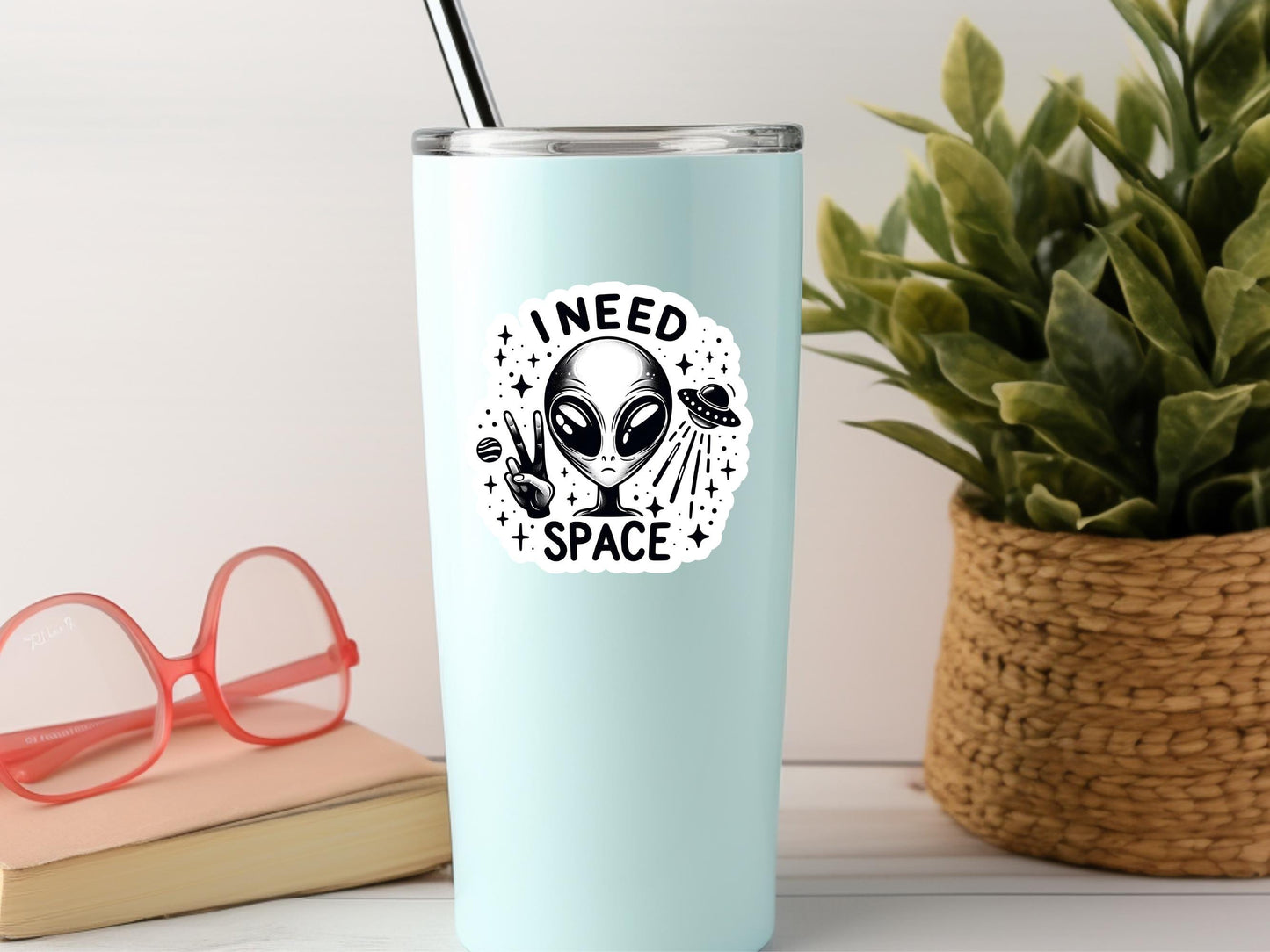 I Need Space Alien Sticker