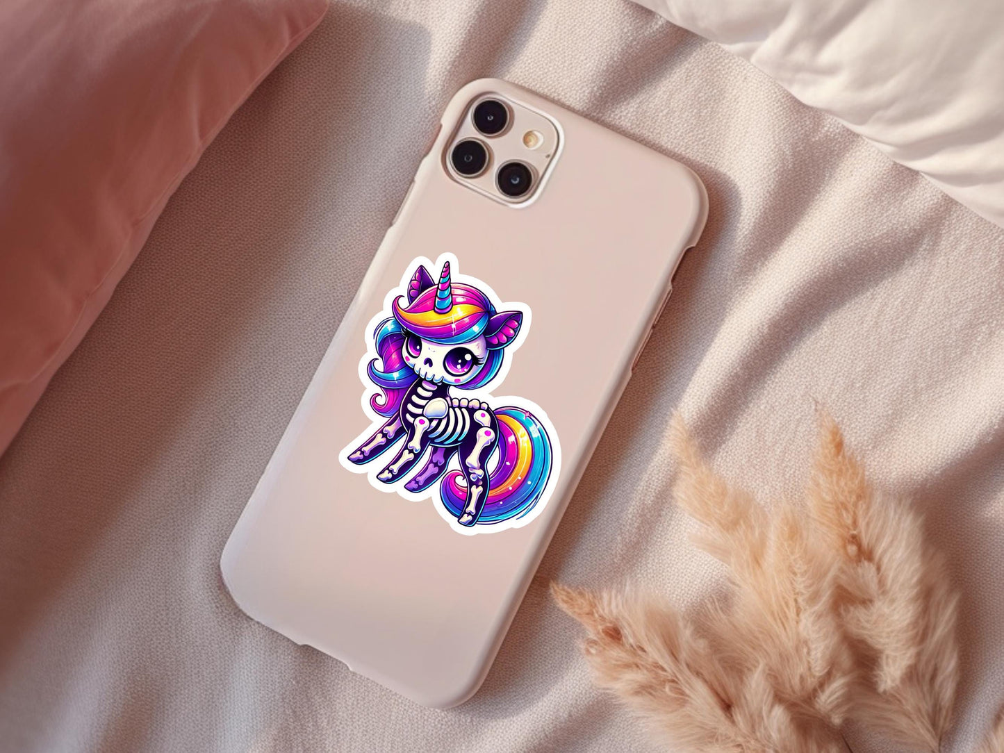 Rainbow Skeleton Unicorn Sticker