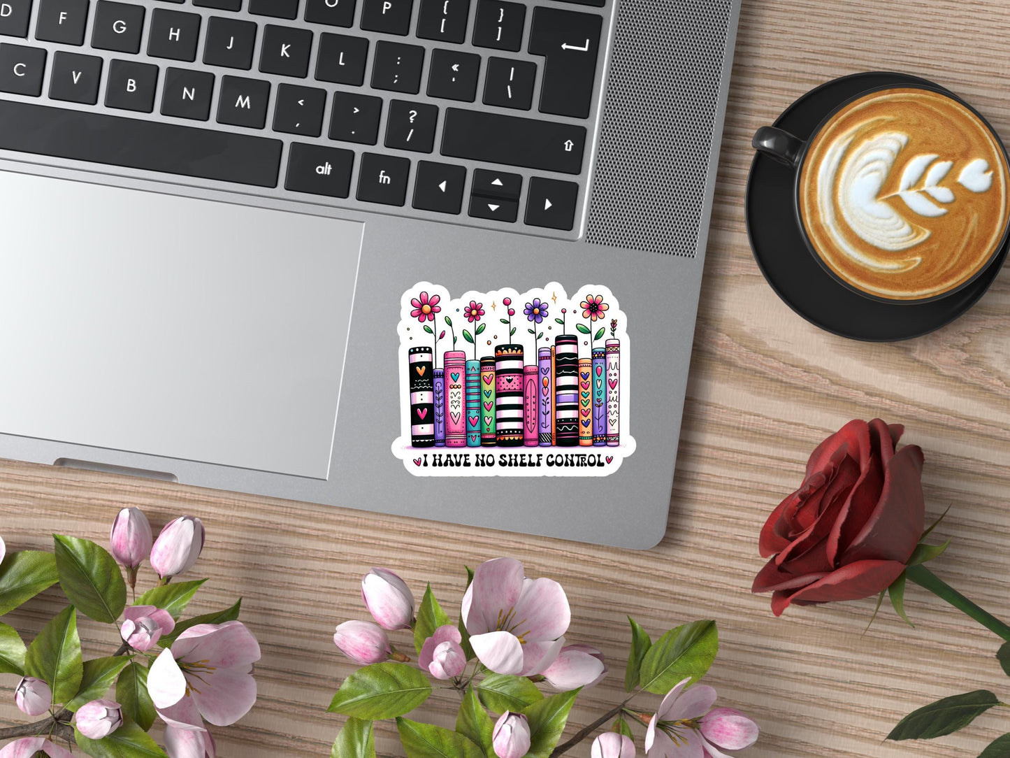 I Have No Shelf Control Sticker, laptop sticker, kindle sticker, water resistant, vinyl sticker, cute sticker, trendy sticker, gift for her