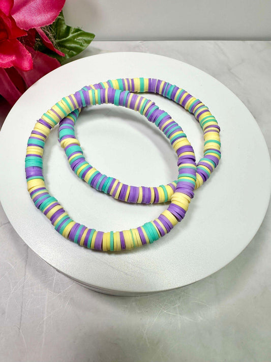 Single Strand Heishi Polymer Clay Bracelet