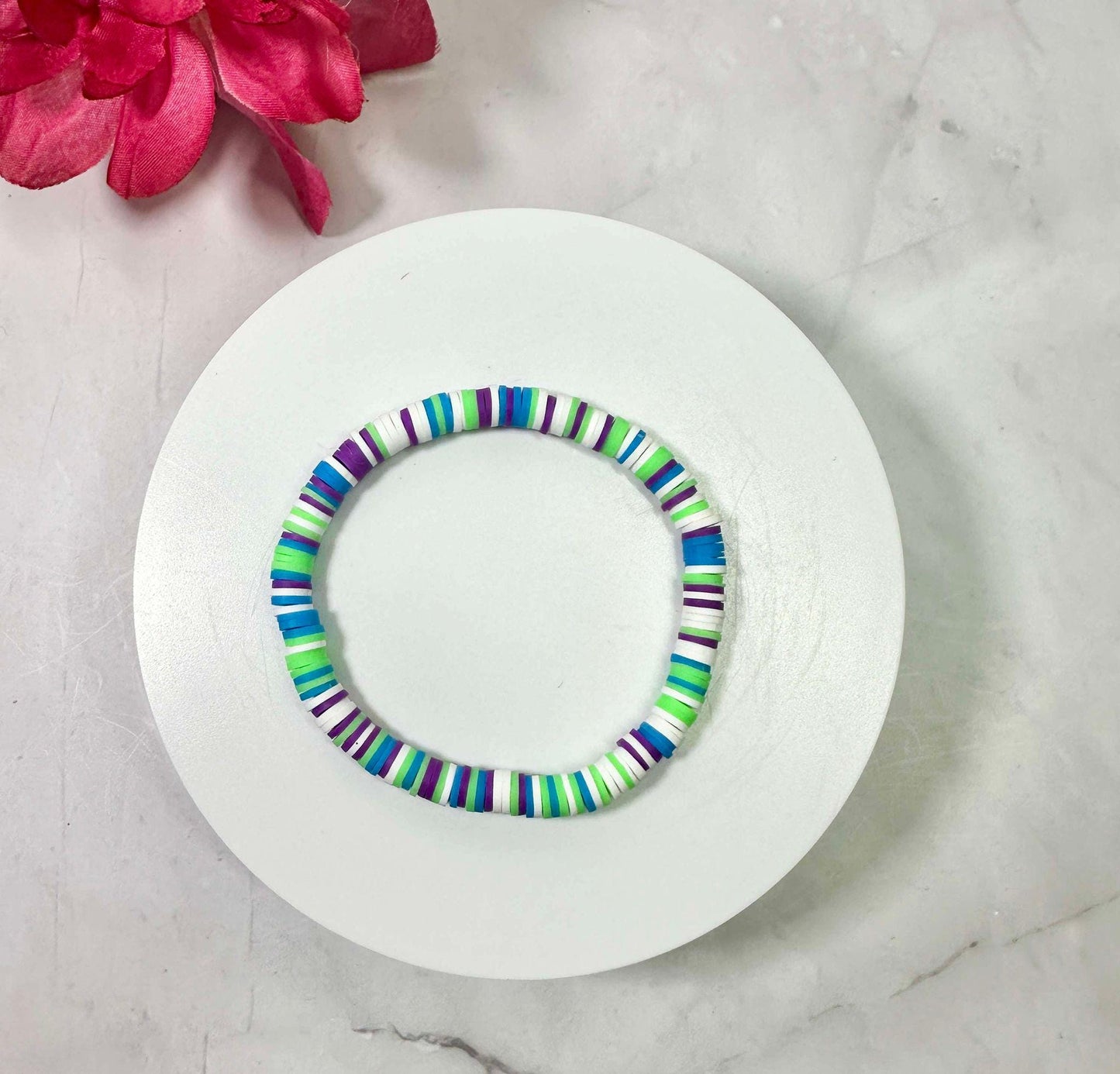 Single Strand Heishi Polymer Clay Bracelet