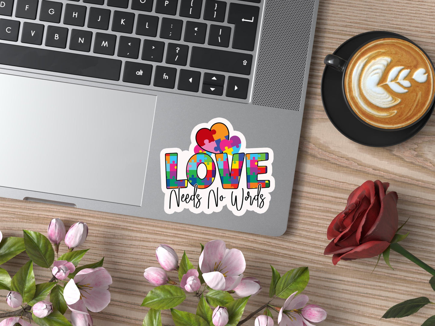 Love Needs No Words Autism Sticker