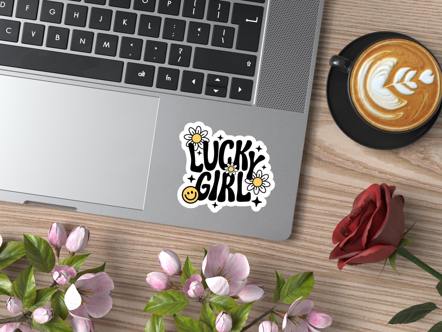 Lucky Girl Retro Sticker