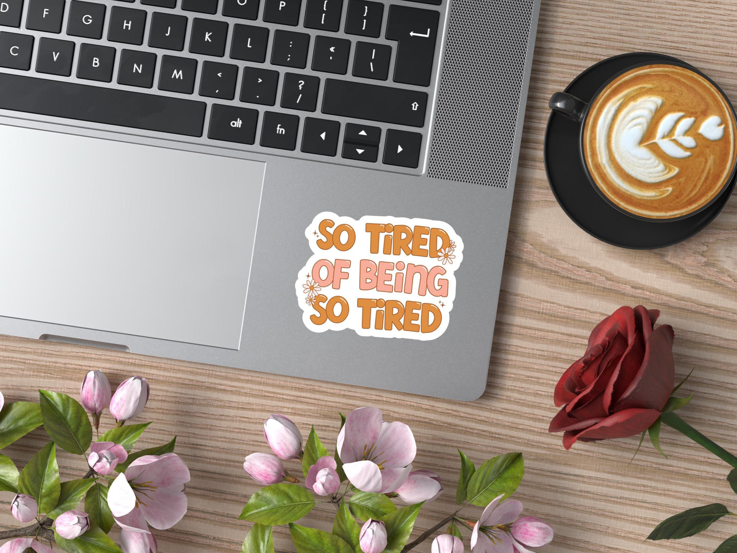 So Tired Of Being So Tired Retro Sticker