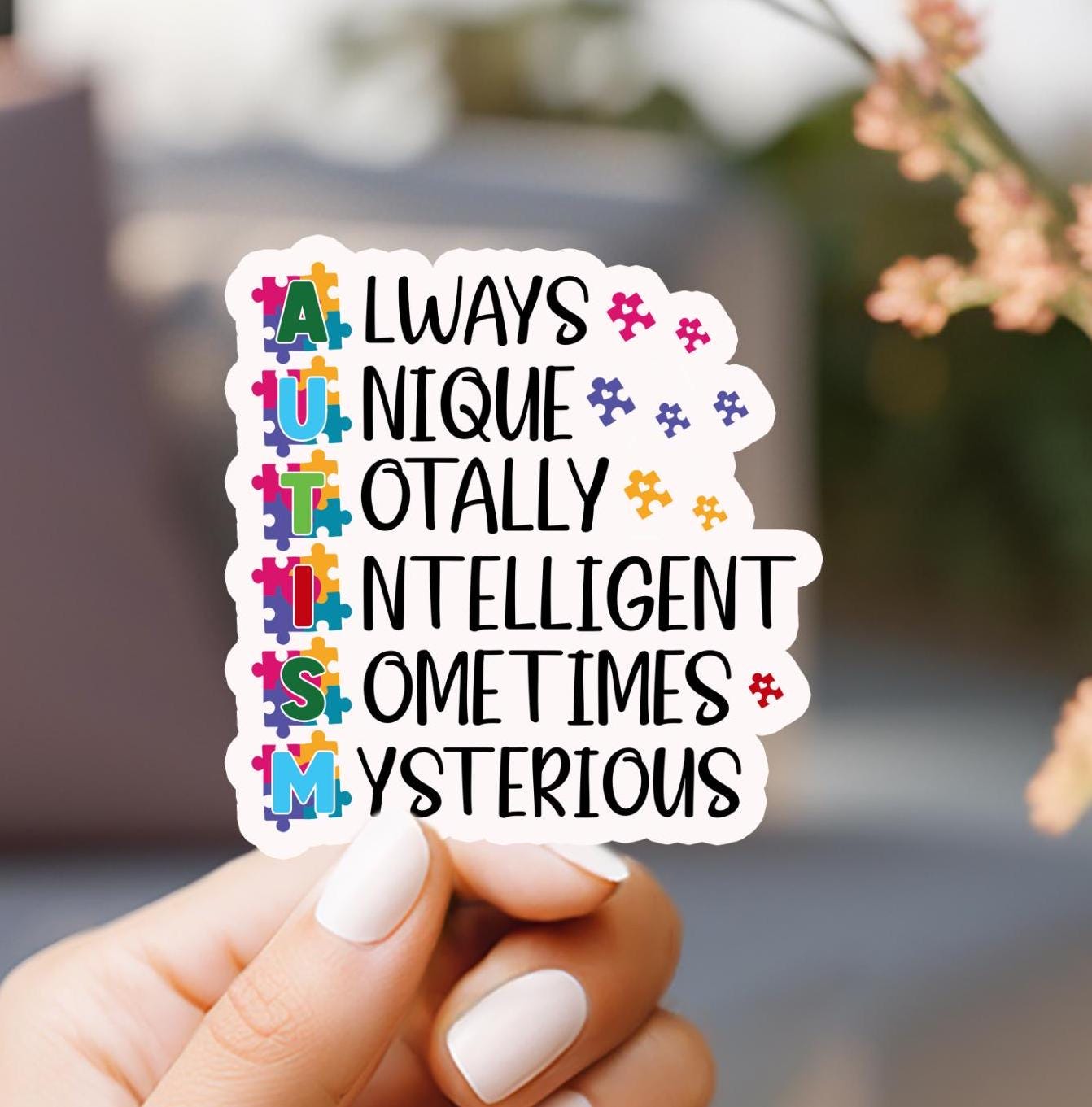 Autism Spelled Out Vinyl Sticker